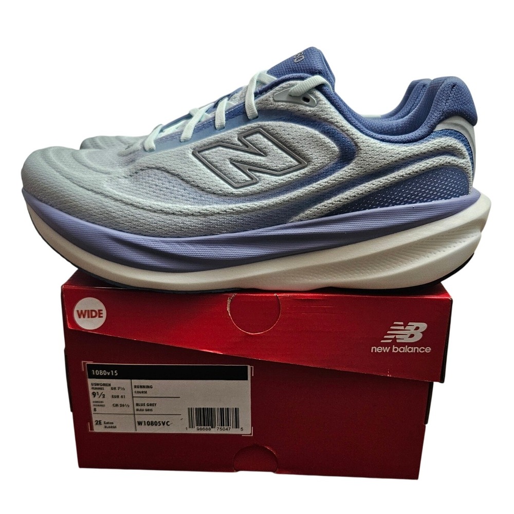 New Balance Fresh Foam X 1080v15 Women 9.5 2E Extra Wide Blue Grey W10805VC